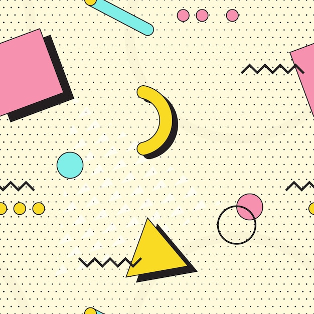 soft colored memphis pattern design