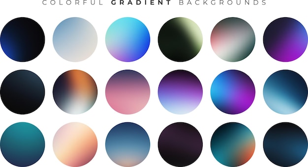 Soft Gradient Design Set for Contemporary App Screens Vector EPS