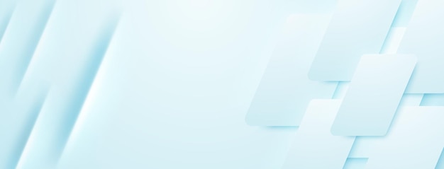 Soft light blue rectangles overlap creating a layered abstract background with subtle shading and depth