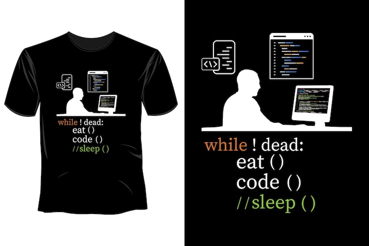 Vector software developer t shirt design