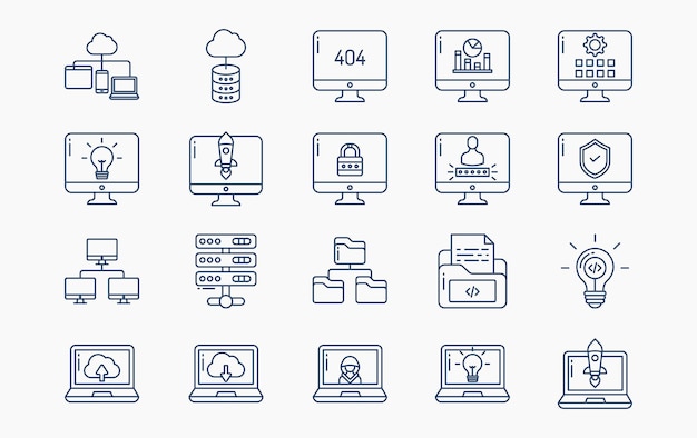Software Development and programming vector icon illustration