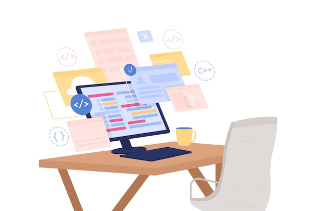 software development flat. online course for developers.