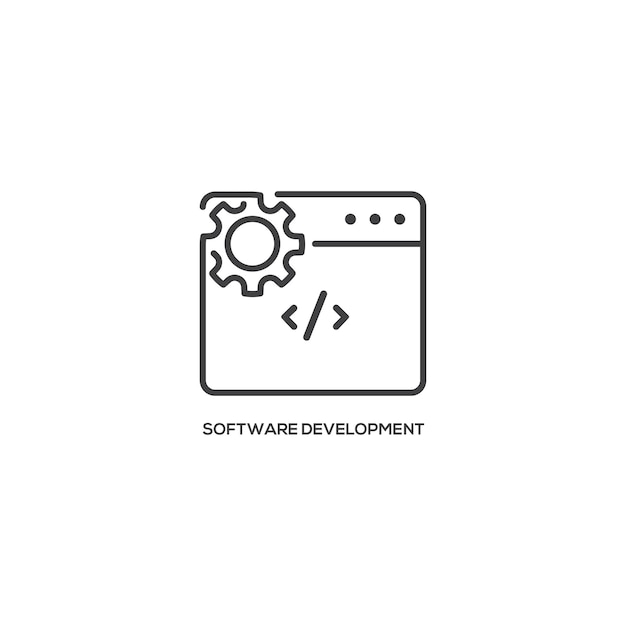 Software Development icon technology concept Modern sign linear pictogram outline symbol simple thin line vector design element template