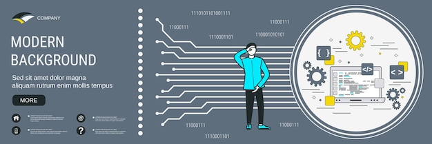 Software development program coding application construction concept
