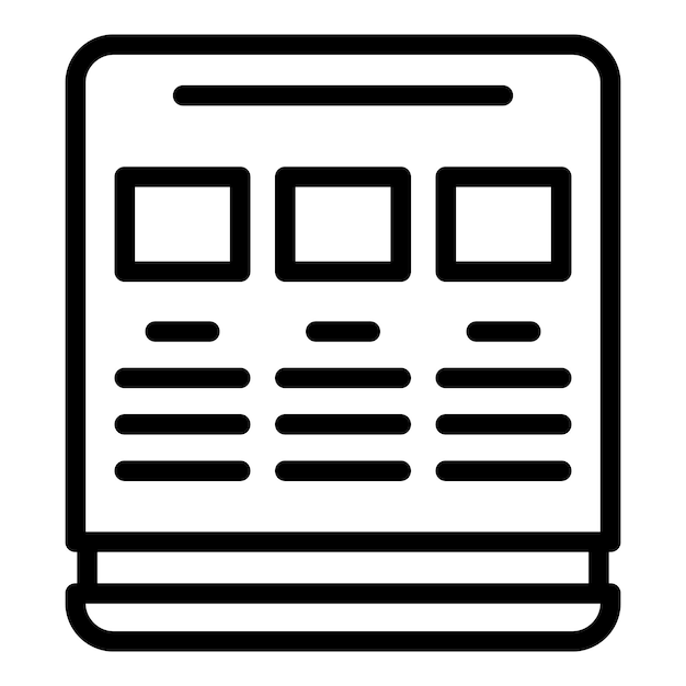 Software interface icon Outline Software interface vector icon for web design isolated on white background