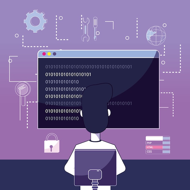software programmer cartoon
