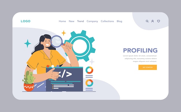 software testing web banner or landing page code testing and debugging it specialist searching for