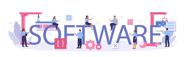 software typographic header