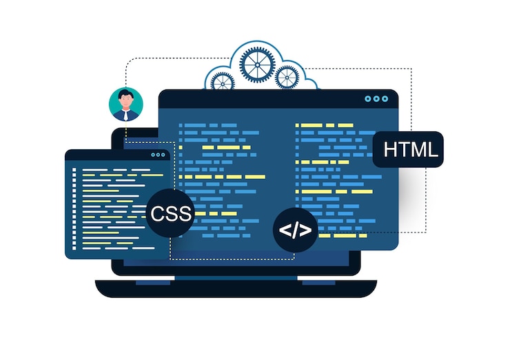 Vector software web development programming concept