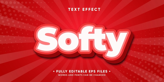 Softy 3D text effect
