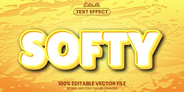 Softy text, font style editable text effect