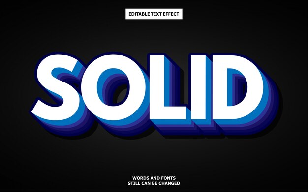 solid text style effect