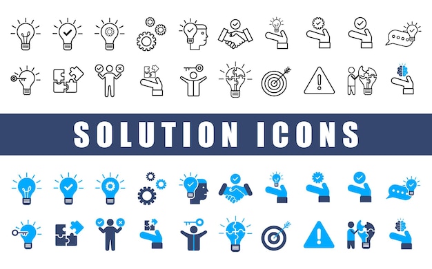 solution icon set