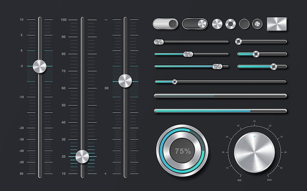 Sound mixer sliders