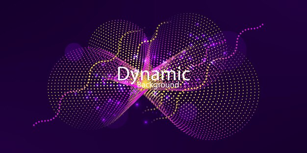 Sound wave Dynamic fluid shape Music waves background