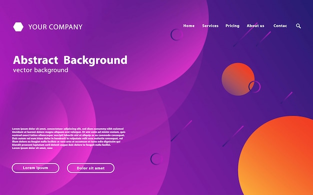 Space purple website landing page background