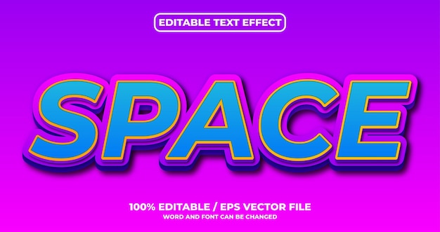 Space text effect style
