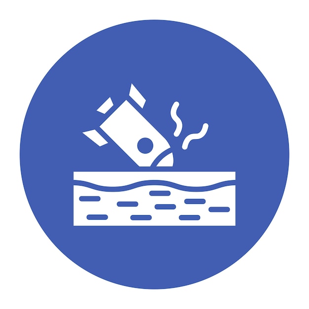 spaceship crash flat illustration