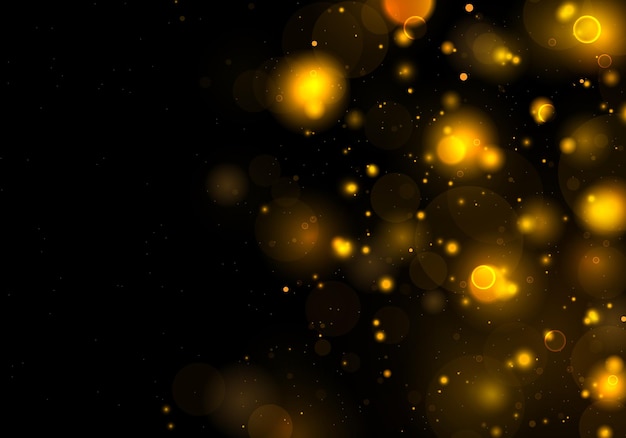 sparkling magical dust particles. bokeh effect.