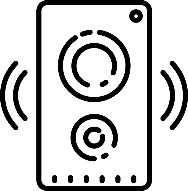 speakersolid outline vector illustration