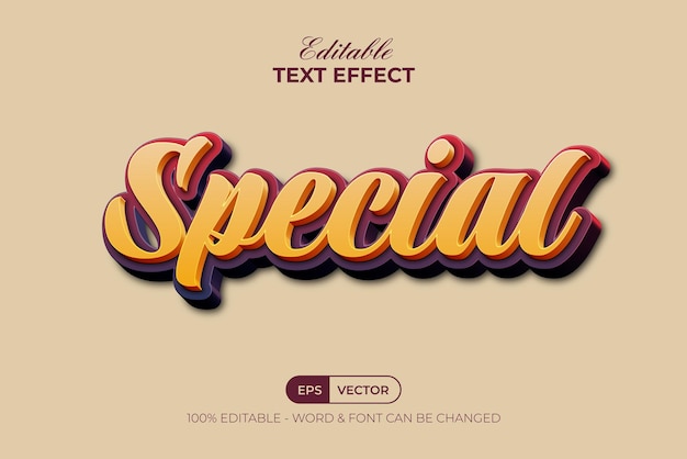 Special 3D Text Effect Style Editable Text Effect