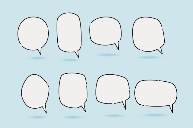 Speech bubble speech balloon for illustration and comic