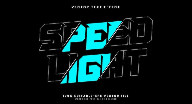 Speed Light editable text effect Template with speed style Theme