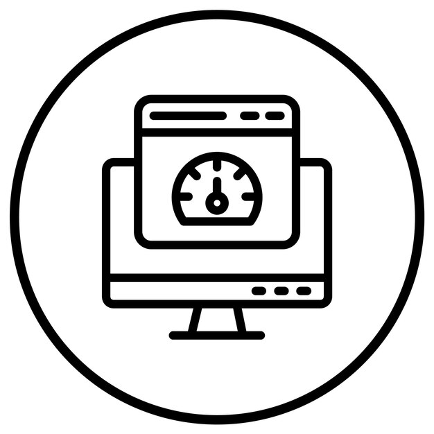 Speed test Vector Icon Design Illustration