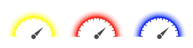Speedometer or rating meter signs gauge meter vector illustration