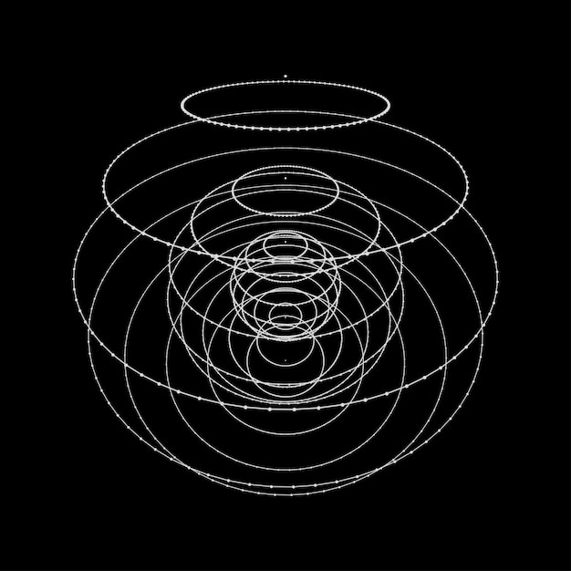sphere made up of points and lines network connection structure big data visualization vector illustration