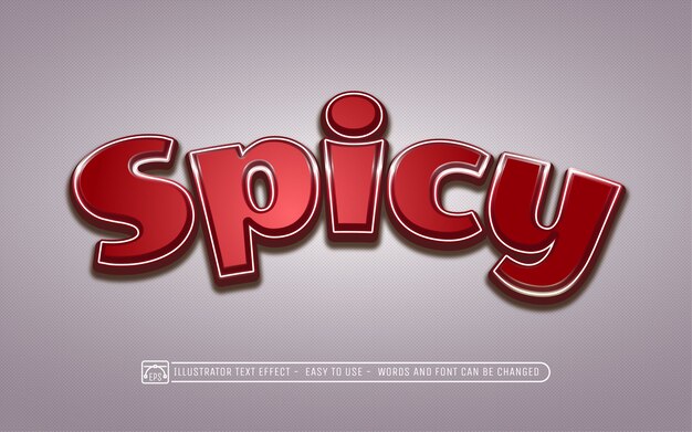 spicy - editable text effect style