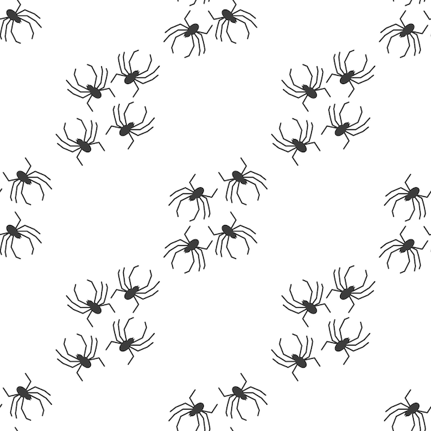 spider vector seamless pattern on a white background insect pattern print