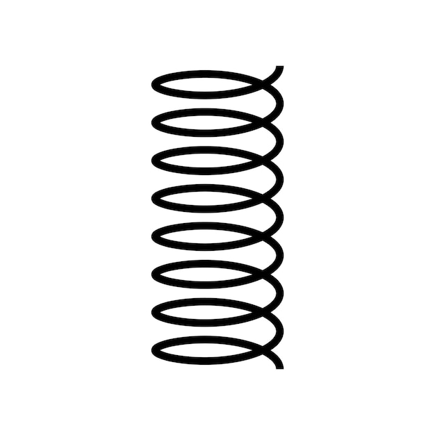 Spiral spring vector icon