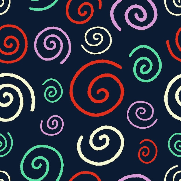 Spiral Vector Seamless Pattern illustration for Print Wallpaper Decoration