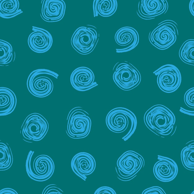 spiral vector seamless pattern simple swirling isolated elements