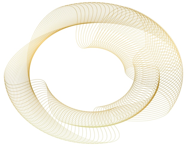 Spirals Design elements Wave of many lines circle ring Abstract vertical wavy stripes on white background isolated Vector illustration EPS 10 Colourful waves with lines created using Blend Tool