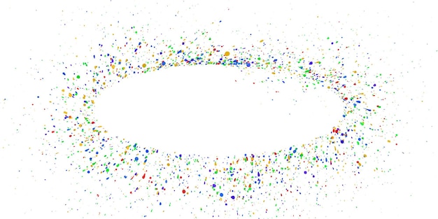 splatter effect of symbol sign with pride color red blue green yellow and purple no orange