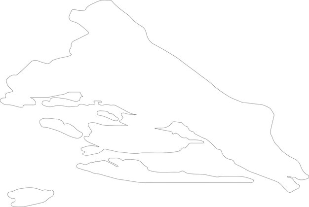 SplitskoDalmatinska Croatia outline map
