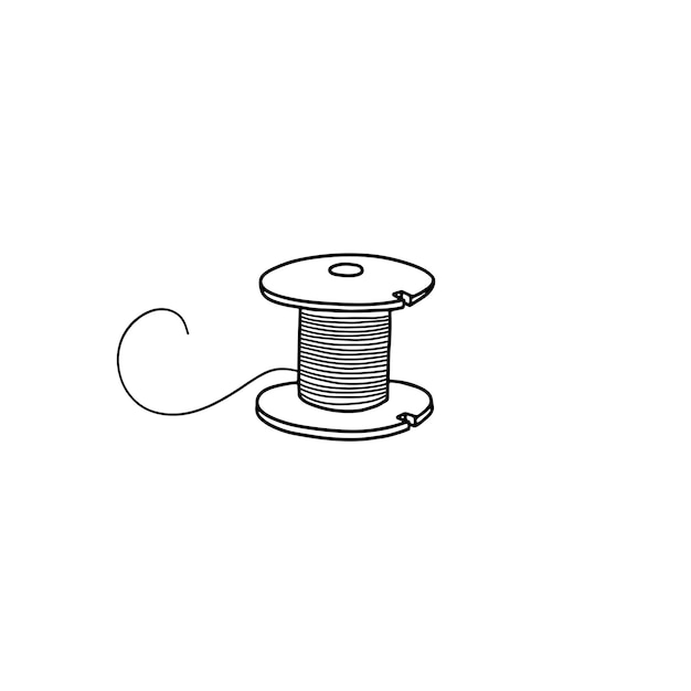 Spool of thread or bobbin Sewing concept