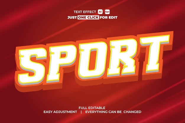 Sport Event Vector Text Effect Editable