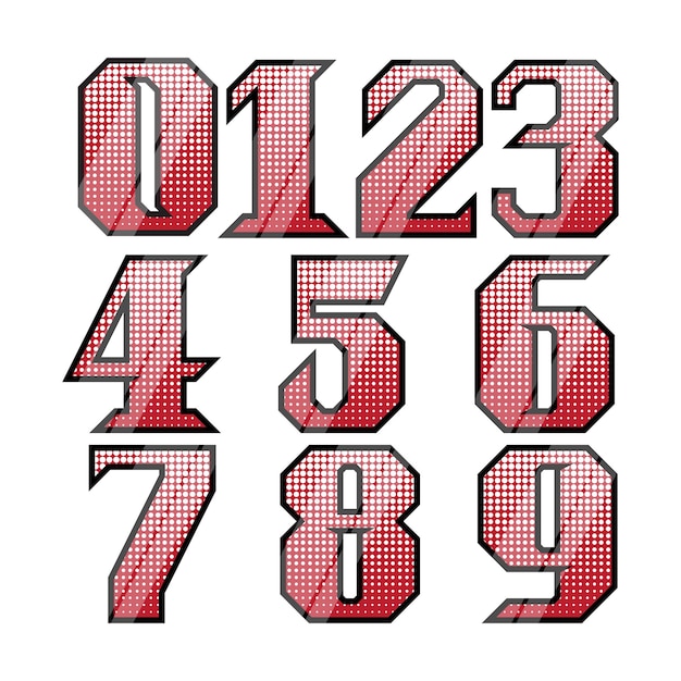 Sport Race Number Vector Illustration