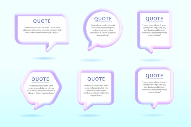 Sppech bubble collection. Neon style speech bubble set
