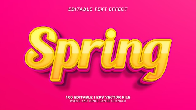 spring editable text effect