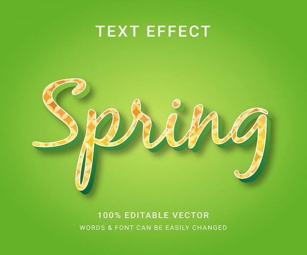spring full editable text effect