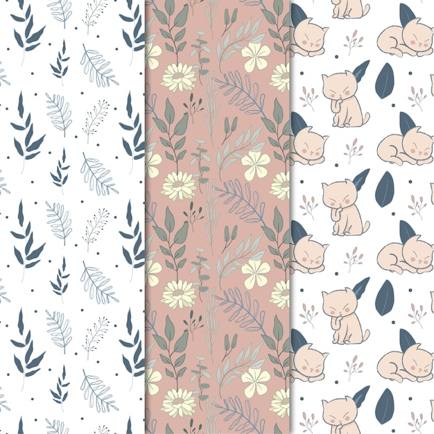 Spring Seamless Pattern Set