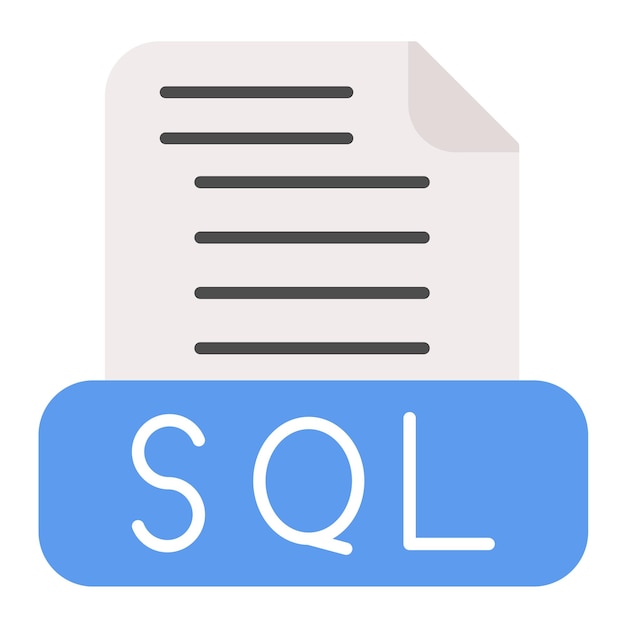 Sql File Flat Illustration