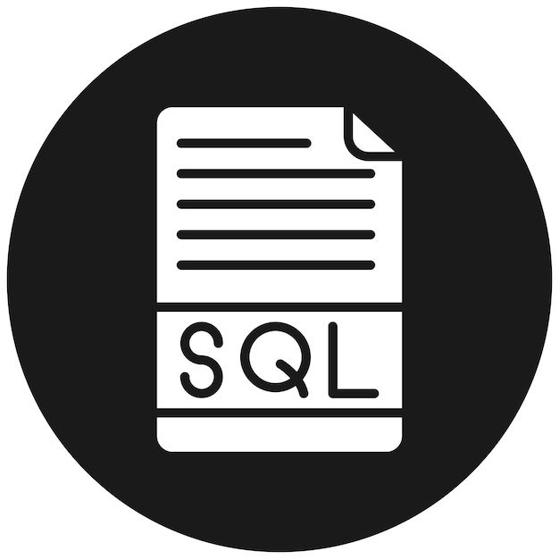 Sql File vector icon Can be used for Computer Programming iconset