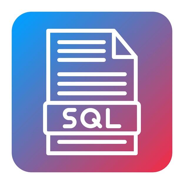 SQL icon vector image Can be used for Data Science