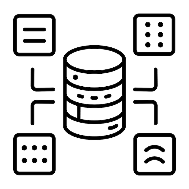 sql schema icon in line style