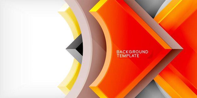 square arrow shapes with round elements vector illustration for wallpaper banner background card book illustration landing page